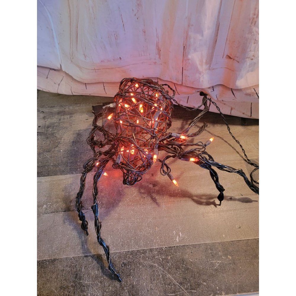 Halloween light‎ up spider scary prop home decor